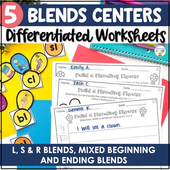 Phonics Centers for Blends | Differentiated Phonics Blends Activities
