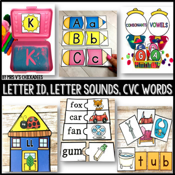 Phonics Activities for Kindergarten: Year Long Centers by Mrs V's