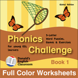 Phonics Challenge Full Color Worksheets ESL ELL Newcomer