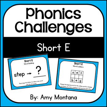 Preview of Phonics Challenges- Short E