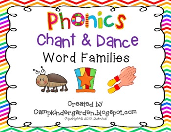 Preview of Phonics Chant and Dance Word Family Book and Pocket Chart
