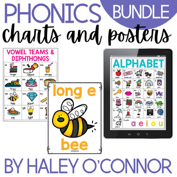 Preview of Phonics Chart BUNDLE {Chart, Full Page and Digital Versions}
