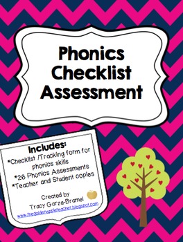 Preview of Phonics Checklist Assessment Pack