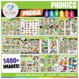 Phonics Clip Art MEGA Bundle! - 1400+ Illustrations!