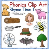 Phonics Clip Art:  Rhyme Time 1 COLOR