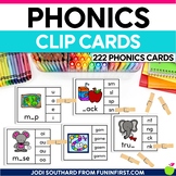 Phonics Clip Cards | Kindergarten & 1st Grade Reading Centers