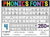 Phonics Clip Art Fonts Vol. 1 (Personal or Commercial use)