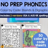 Phonics Color by Code | Blends & Digraphs | Color by Phoni