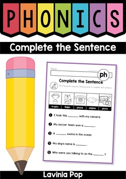 Preview of Phonics Complete the Sentence | Fill in the Blanks
