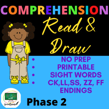 Phonics Comprehension |Sight words | ck,ff,ll,zz,ss endings | TPT