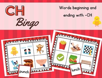 Preview of Phonics Consonant Digraph -CH Bingo Game