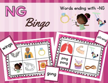 Preview of Phonics Consonant Digraph -NG Bingo Game