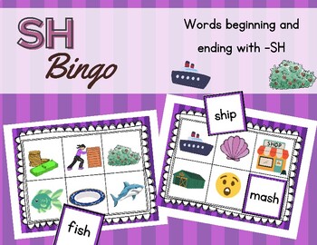 Preview of Phonics Consonant Digraph -SH Bingo Game