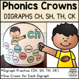 Phonics Crowns | Digraph Crowns | CH SH TH CK | Kindergart
