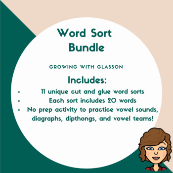 Preview of Phonics Cut and Glue Word Sort