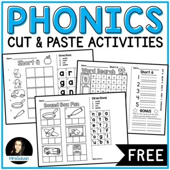 Phonics Cut and Paste Activities FREE