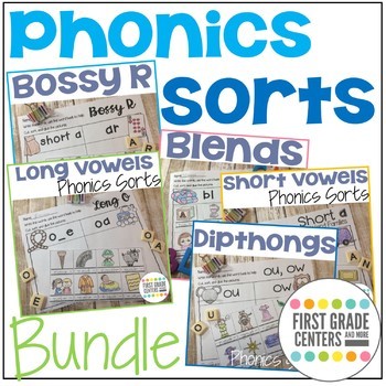 Preview of Phonics Worksheets - Word Sorts for First Grade Science of Reading