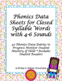 Phonics Data/ Progress Monitoring Sheets: Closed Syllable 