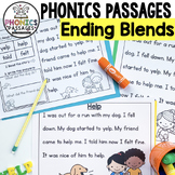 Phonics Decodable Reader Passages | Ending Blends | Compre