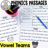 Phonics Decodable Reader Passages | Vowel Teams | Comprehe
