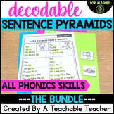 Phonics Decodable Sentence Pyramids for Fluency GROWING BUNDLE