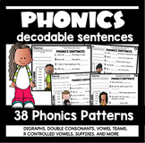 Phonics Decodable Sentences- Science of Reading Spelling Patterns