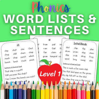 Preview of Best Word Lists & Reading Sentences - Vowels Blends Digraphs