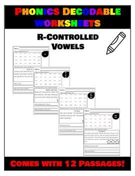 Preview of Phonics Decodables for R-Controlled Vowels: ar,er,ir,or,ur,ore,oar,air,are