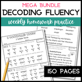 Phonics Decoding and Fluency Homework Mega Bundle | Decoda