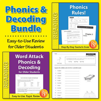 Preview of Phonics & Decoding for Older Students Activities - No Prep Worksheets & Lessons