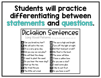 Phonics Dictation Sentences by Samantha Kelly | Teachers Pay Teachers