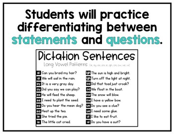 phonics dictation sentences by samantha kelly teachers pay teachers