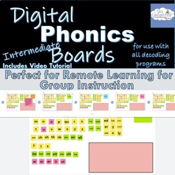 Preview of Phonics Digital Letter Board for Remote or Hybrid Instruction INTERMEDIATE Board