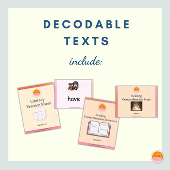 Preview of Phonics Digital and Print Decodable Texts - Digraphs