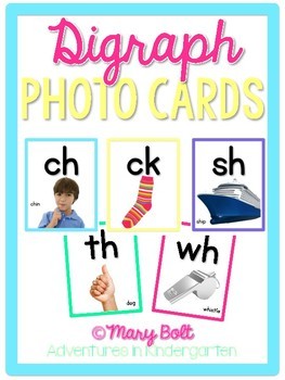 Preview of Phonics - Digraph Photo Cards and Flashcards