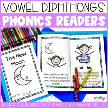 Preview of Printable Phonics Decodable Readers | Diphthongs