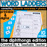 Phonics Diphthongs Word Ladders and Word Chains