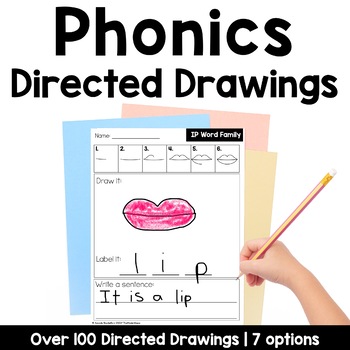 Preview of Phonics Directed Drawing GROWING Bundle