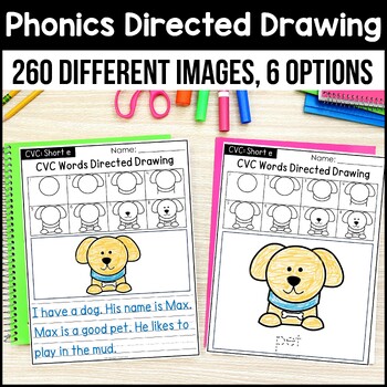 Preview of Phonics Directed Drawing and Writing Kindergarten 1st Grade Alphabet Journal