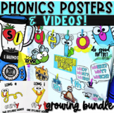 Phonics Displays & Videos for the YEAR - GROWING Bundle!