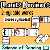 Phonics Dominoes- 2 Syllable Closed*Literacy Centers*Scien