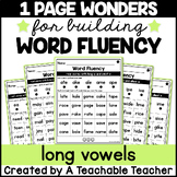 Phonics Drills - CVCe Silent E and Long Vowel Team One Pag