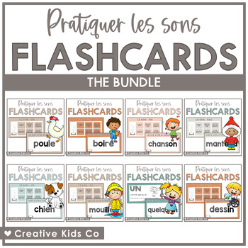 Preview of Phonics Drills - Digital Flashcards - Pratiquer les sons - Growing Bundle