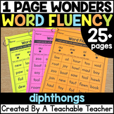 Phonics Drills - Diphthongs One Page Wonders