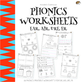 Phonics EAR, AIR, URE, ER Worksheets