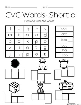 Phonics Enrichment page - CVC, Short o words by Always a Coastal Teacher