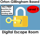 Phonics Escape Room (Level 1) -Orton Gillingham Approach