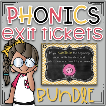 Preview of Phonics Exit Tickets ~ BUNDLE | Digital Phonics