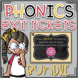 Phonics Exit Tickets ~ BUNDLE | Digital Phonics