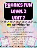 Phonics FUN Level 2 Unit 7 Practice Activities